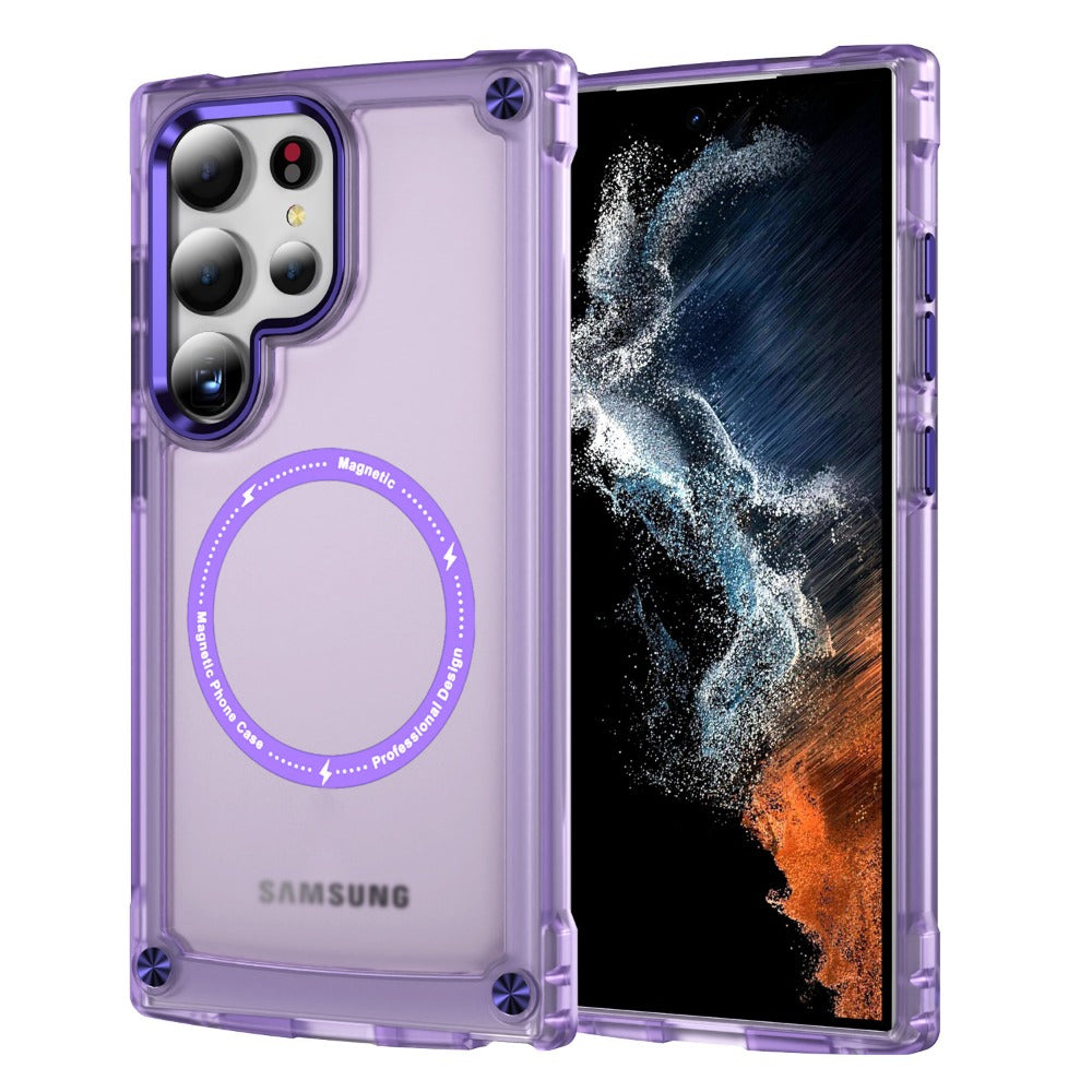 Translucent Hybrid Armor Shockproof Case For Samsung