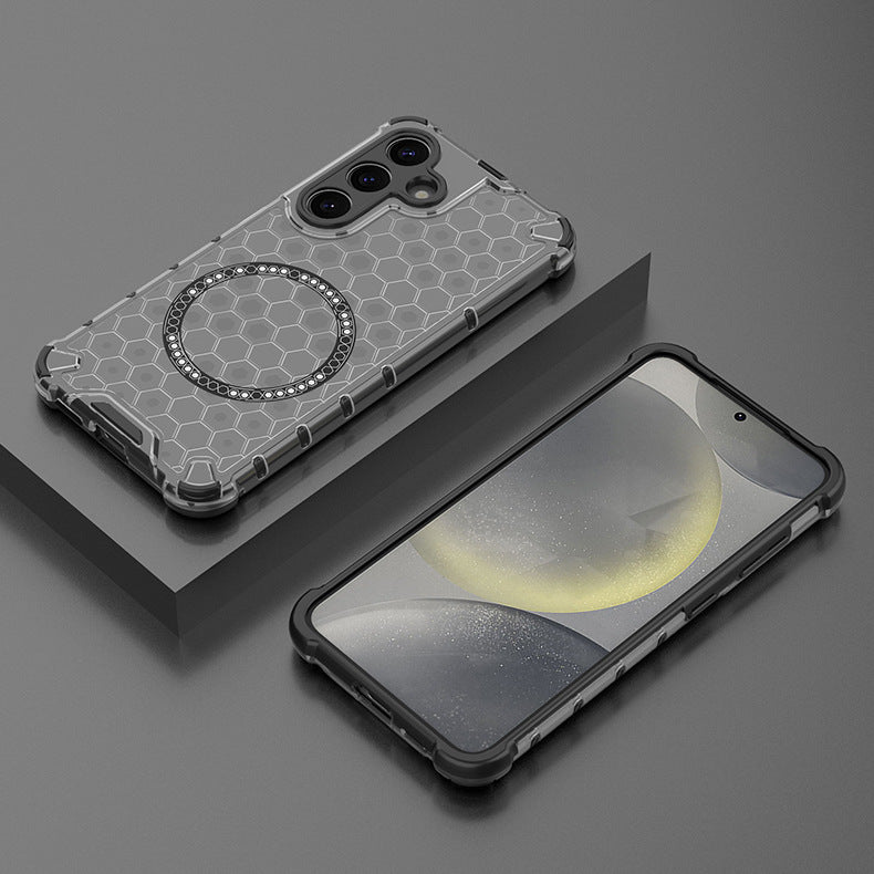 Honeycomb Style Magnetic Ring Phone Case For Samsung