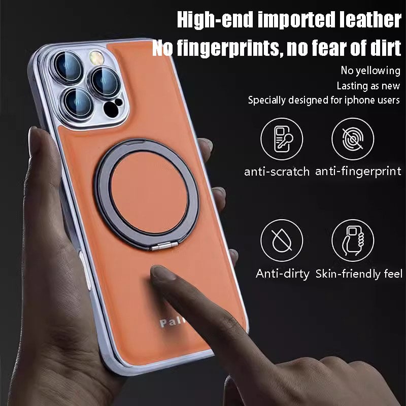 VERSATILEYUS TM  Magnetic rotating stand plating  fall protection case For IPhone16 15 14 13 Pro max Plus