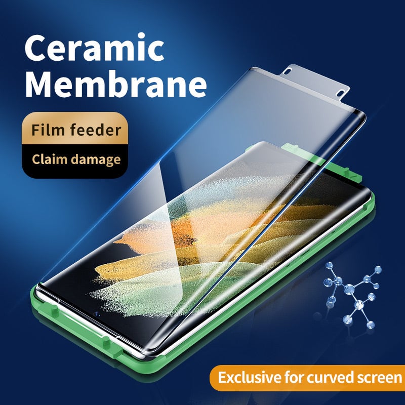 For Samsung series:SS grade microcrystalline ceramic soft film suitable for curved screen to send film artifact + scraper + cleaning kit