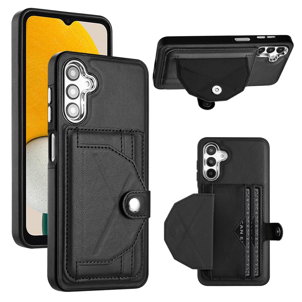 Rear Cover Type Leather Card Holster Phone Case For SAMSUNG Galaxy A15