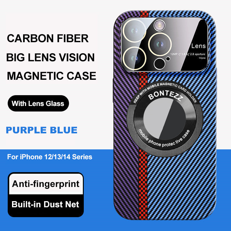 Luxury Carbon Fiber Pattern Magnetic Case  For iPhone 15 Series