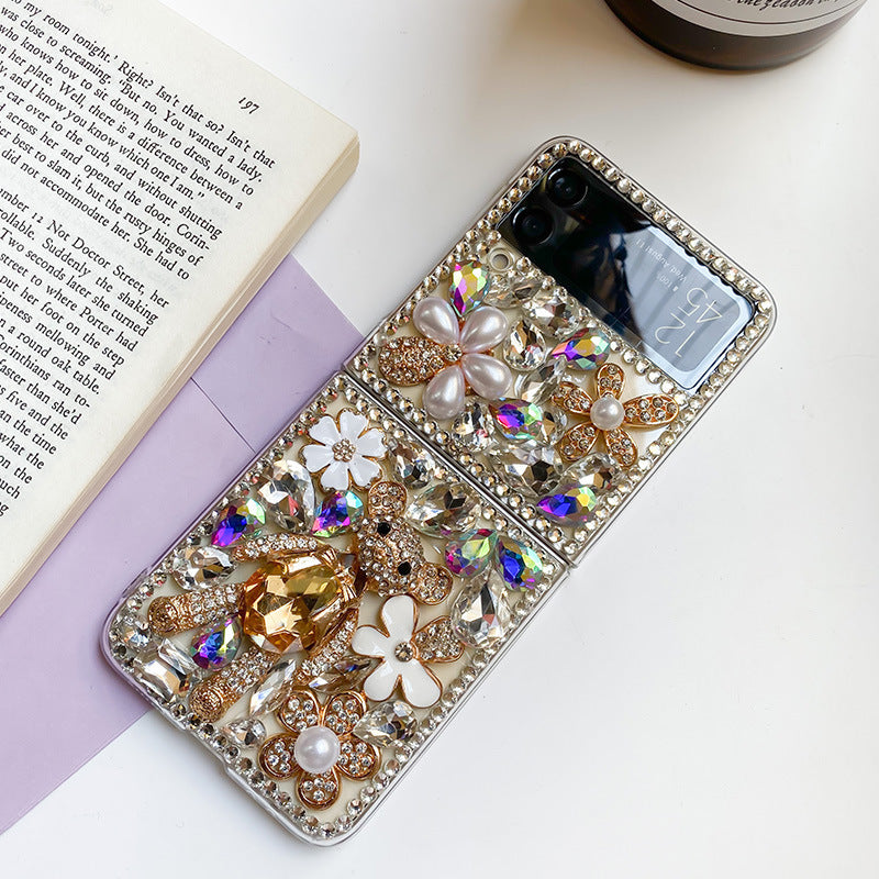 Foldable Luxury Rhinestone Phone Case For Samsung Z Flip 3/4/5/6