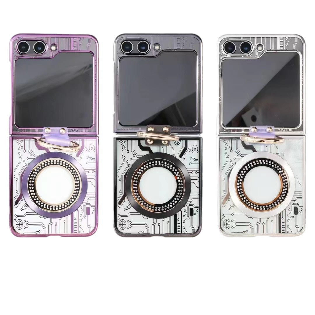 Plating Mechanical Circuit Diagram Magnetic Phone Case