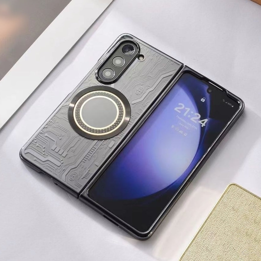 Plating Mechanical Circuit Diagram Magnetic Phone Case
