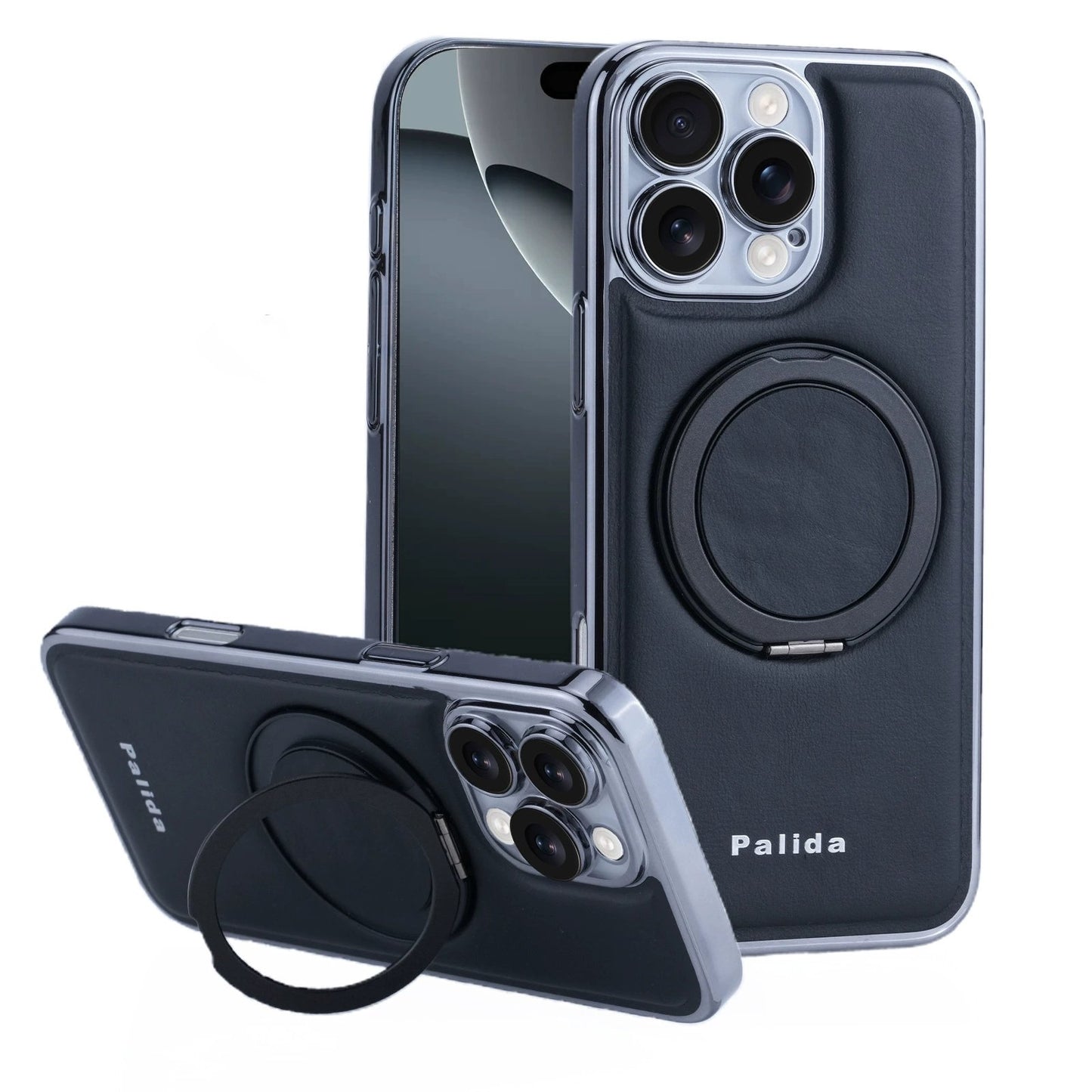 VERSATILEYUS TM  Magnetic rotating stand plating  fall protection case For IPhone16 15 14 13 Pro max Plus