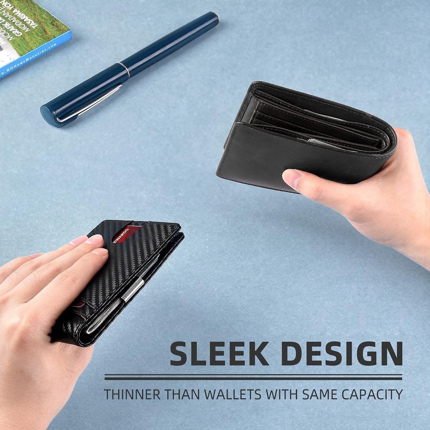 Elegant Anti-Theft Leather Wallet for Business Men