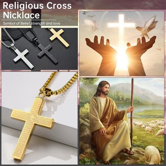 🙏Easter’s Hot Selling & 🔥🔥Lord‘s Prayer Scibble Cross Necklace