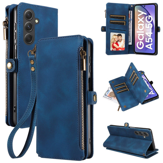 Vintage Wallet Zipper Card Insert Leather Case For Samsung A16