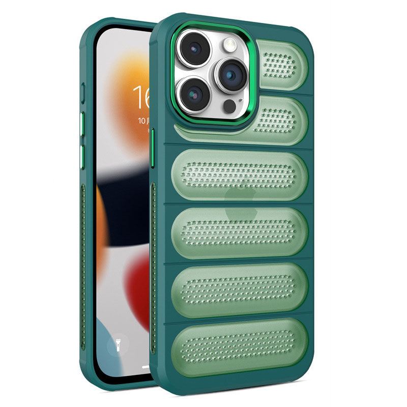 Breathable Frosted Translucent Mesh Heat Dissipation Silicone iPhone Case