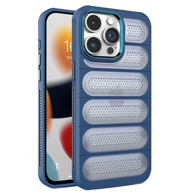 Breathable Frosted Translucent Mesh Heat Dissipation Silicone iPhone Case