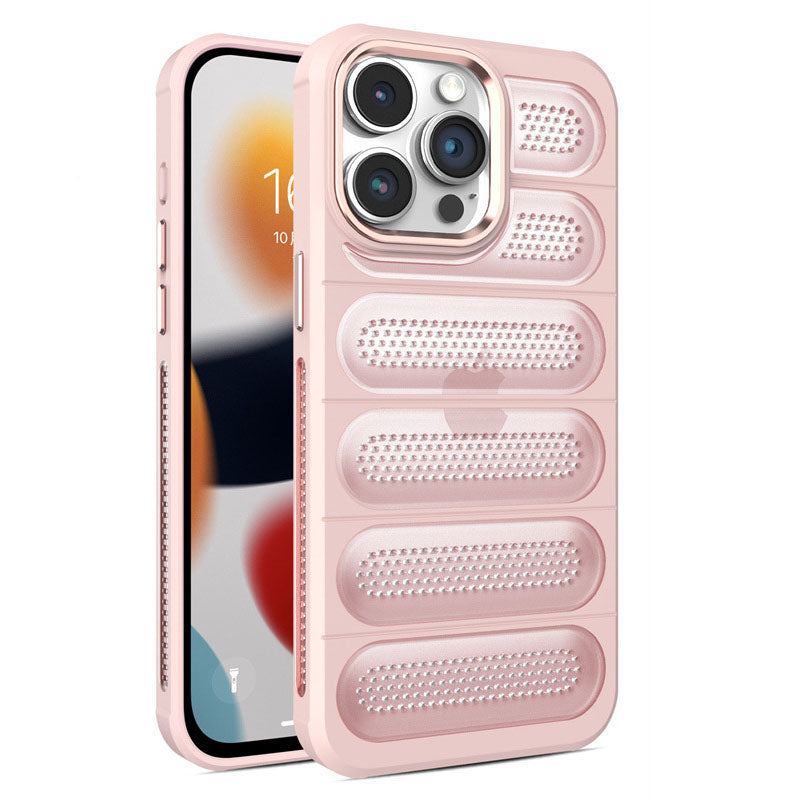 Breathable Frosted Translucent Mesh Heat Dissipation Silicone iPhone Case