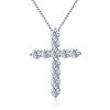 Easter promo - GRA certification-Buy 1 Take 1-Moissanite Inlaid Silver Cross Necklace-Necklace adjustable Size