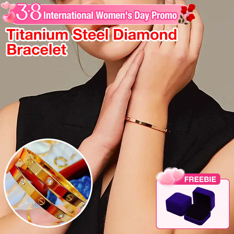 Titanium Steel Diamond Bracelet - Best Gift For Her. Free jewelry box