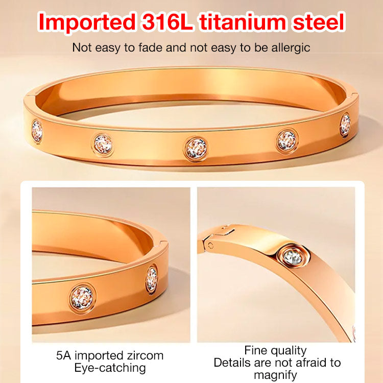 Titanium Steel Diamond Bracelet - Best Gift For Her. Free jewelry box