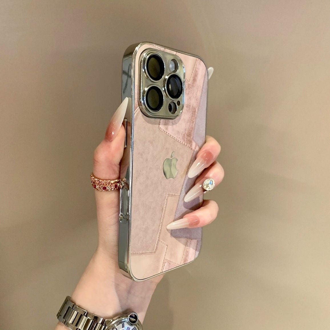 Luxury Velvet Stitching Case For iPhone