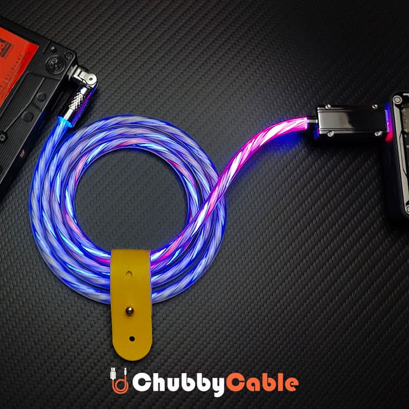 " 180° Rotating Fast Charge Cable with Neon Flow