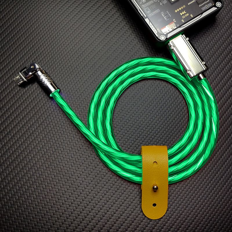 " 180° Rotating Fast Charge Cable with Neon Flow