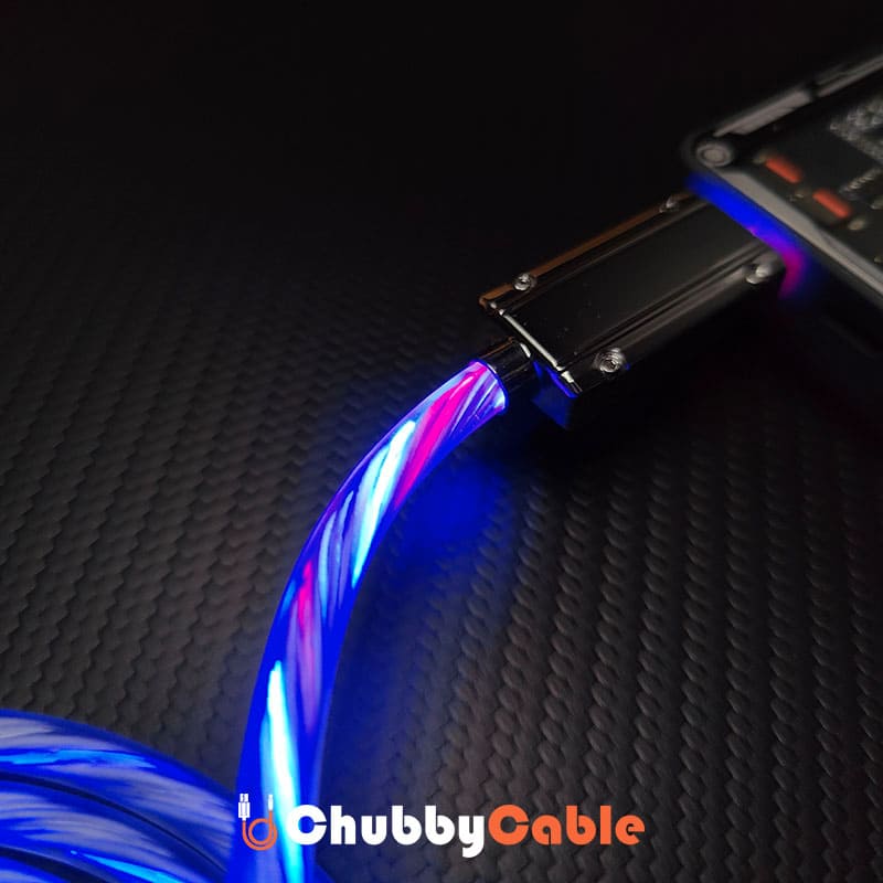 " 180° Rotating Fast Charge Cable with Neon Flow