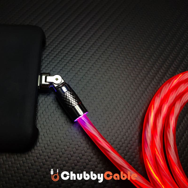 " 180° Rotating Fast Charge Cable with Neon Flow