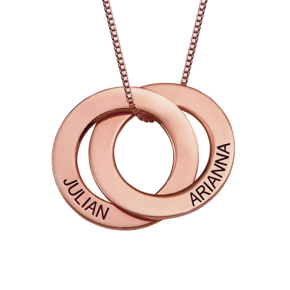 Minimalist Personalized Interlocking Circle Necklace