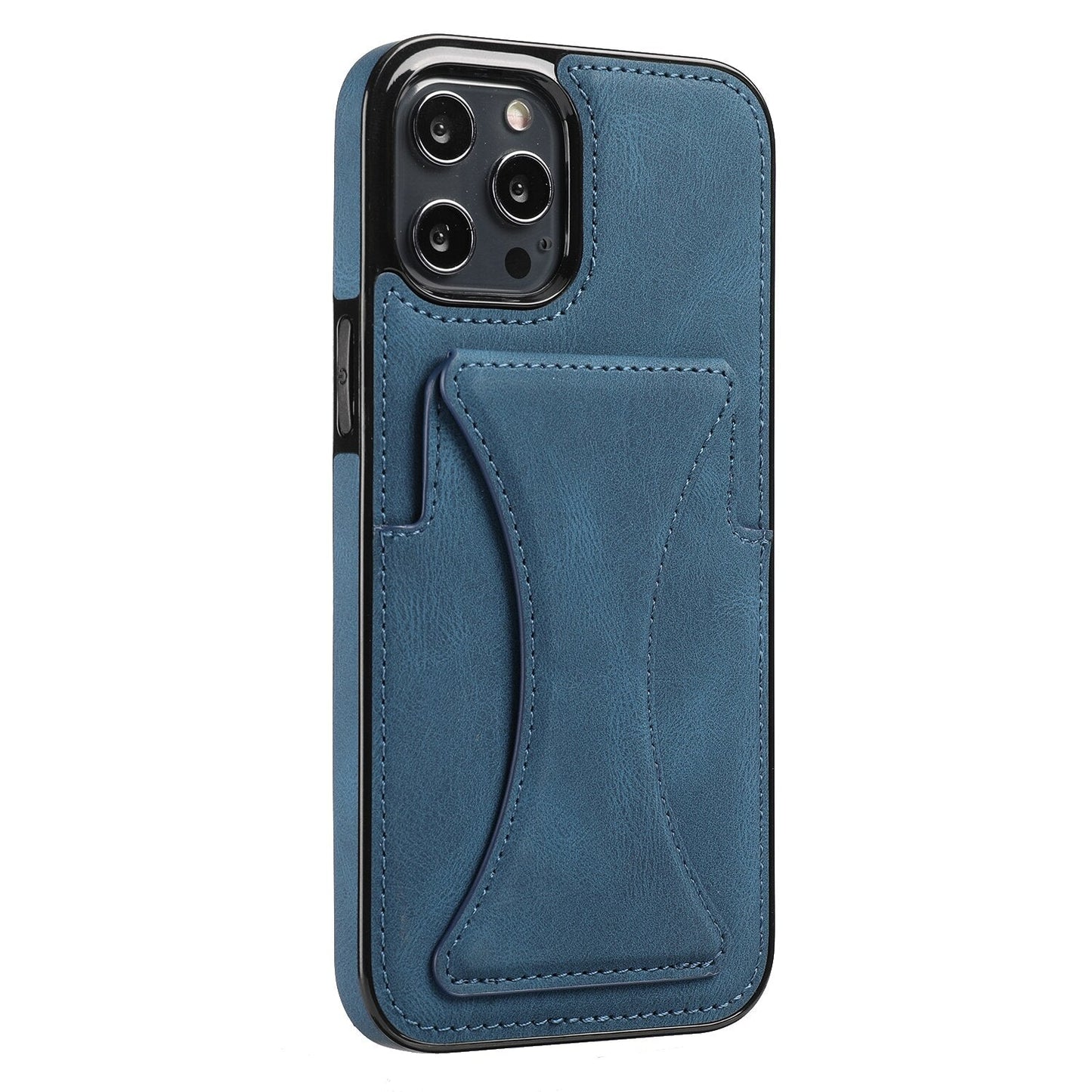 Luxury Card Slot Bracket Leather Case for iPhone