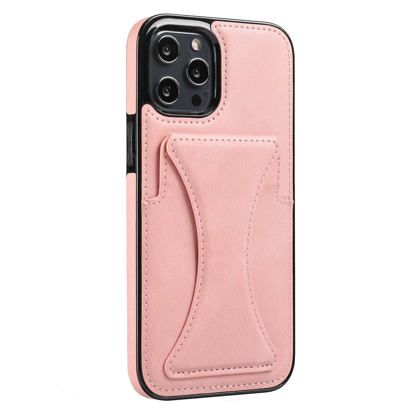 Luxury Card Slot Bracket Leather Case for iPhone