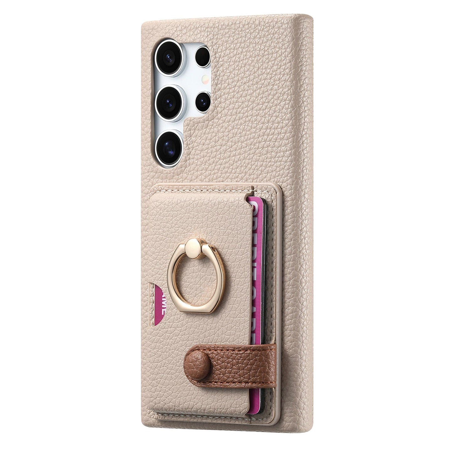 Lychee Pattern Wallet Phone Case for Samsung Galaxy