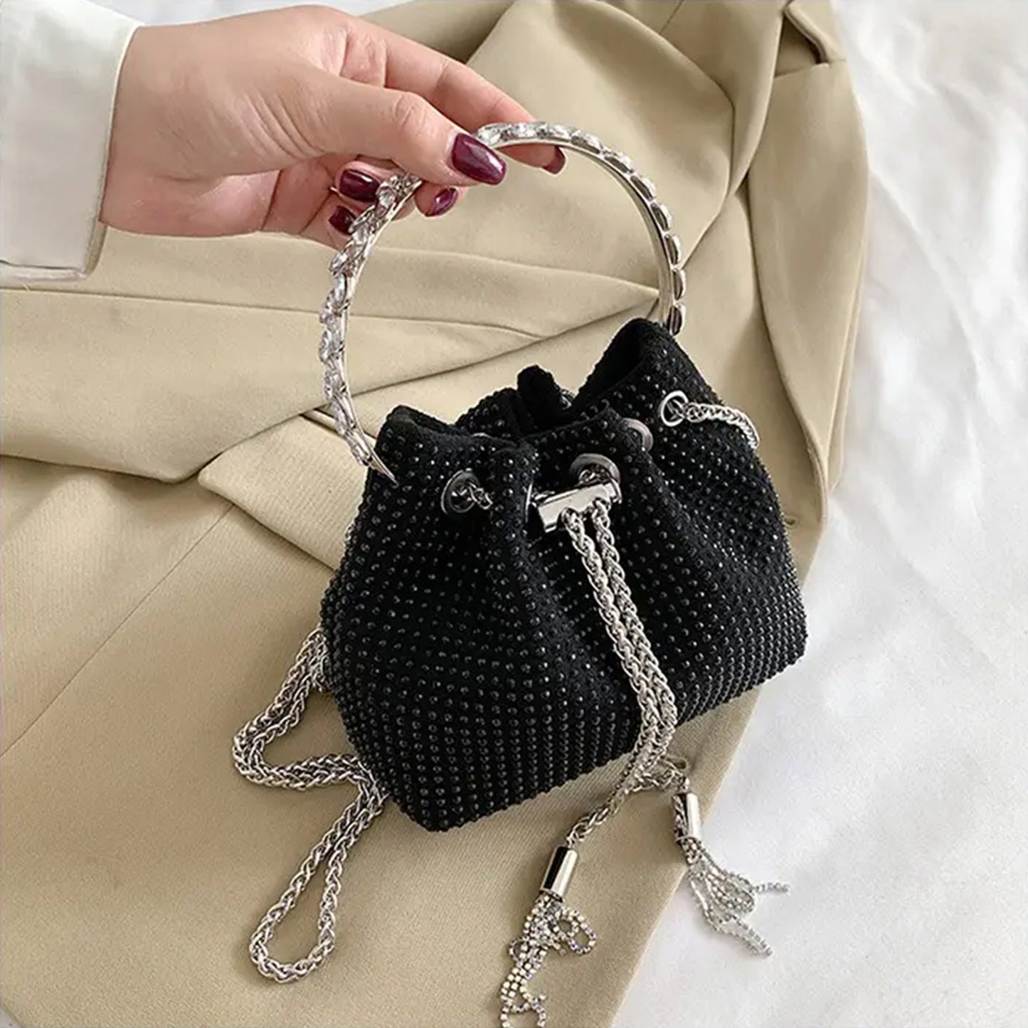 Rhinestone Potli Handbag