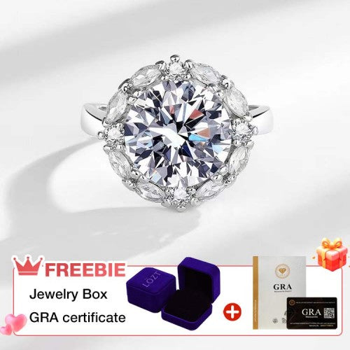 Shining all day - 5 carat moissanite jewelry Set - GRA certificate, free gift box