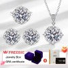 Shining all day - 5 carat moissanite jewelry Set - GRA certificate, free gift box