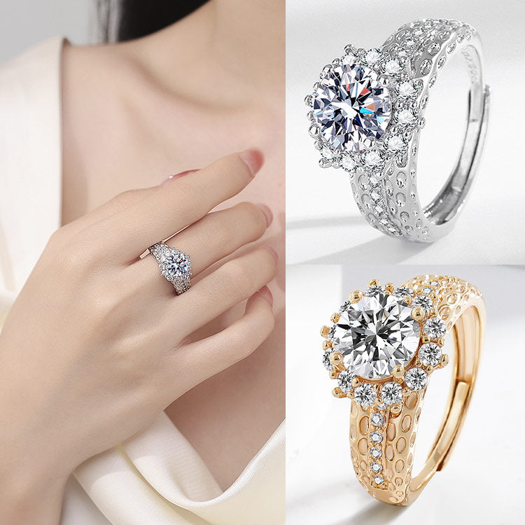2Carat eight hearts and eight arrows full diamond ring - Eight hearts and eight arrows a pledge of love a lifetime commitment