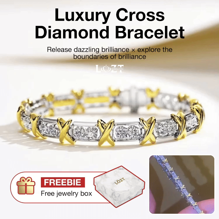 [GRA]Moissanite Jewelry Set- Free jewelry box-Best giftKadayawan Festival Promotion Second - 200p get Ring - Luxury Cross Moissanite Jewelry Bracelet