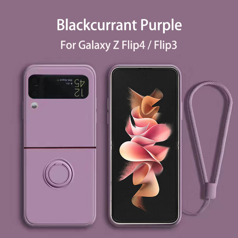 For Galaxy Z Flip5-Flip4-Flip3 | Liquid Silicone Magnetic Holder Phone Case