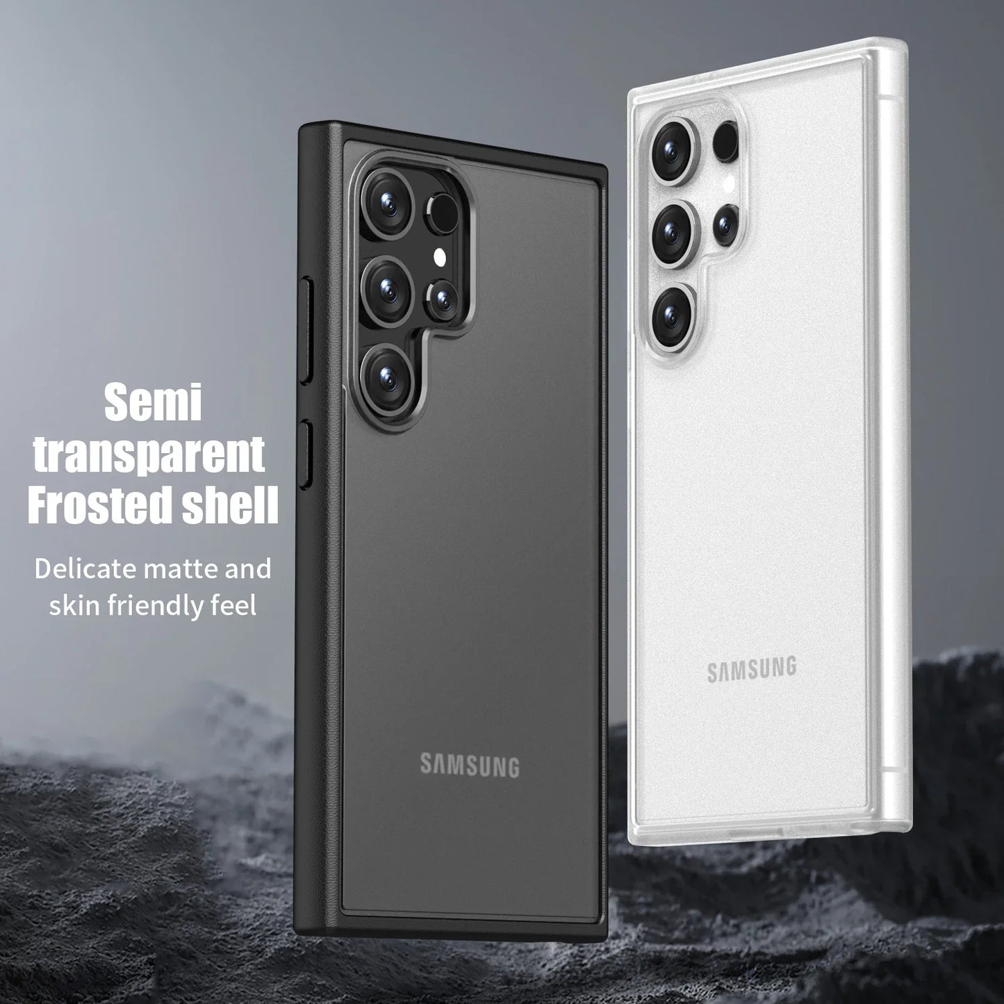 Matte Clear Shockproof Case For Samsung