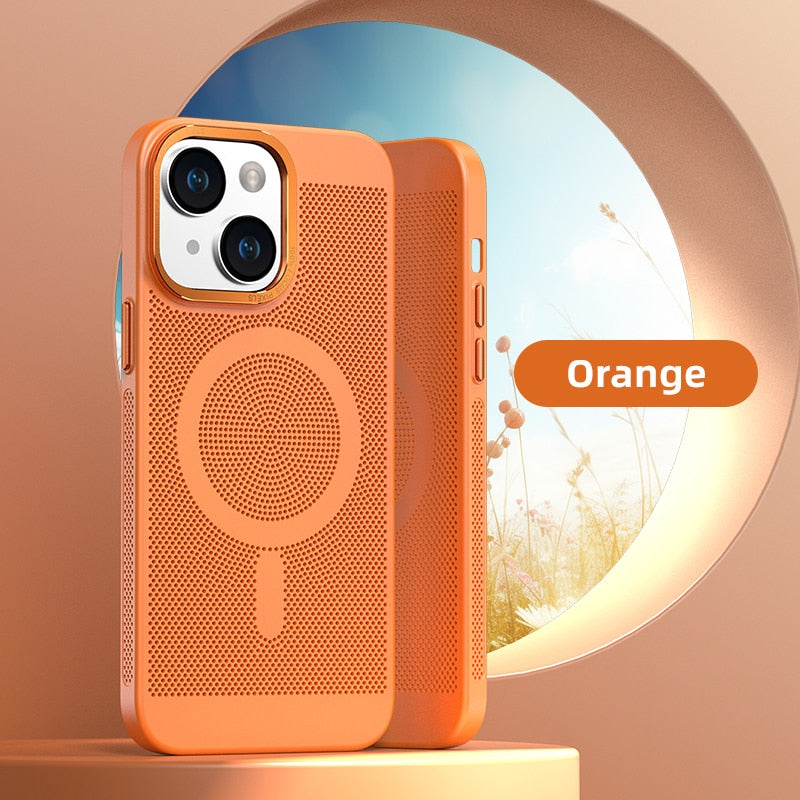 Breathable Mesh Magnetic Hard Case For iPhone