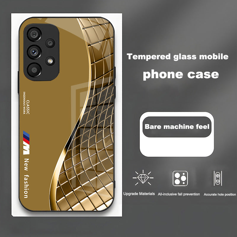Grid BMW fashion glass advanced anti-fall suitable for Samsung