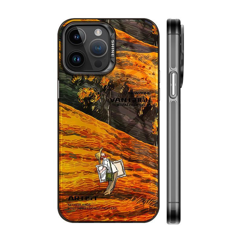 Original Van Gogh painting laser personalized anti-fall mobile phone case