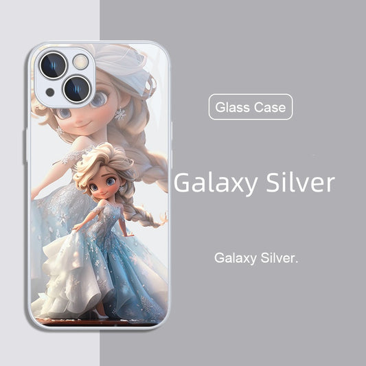 Princess Elsa Frozen Liquid Glass Apple Phone Case