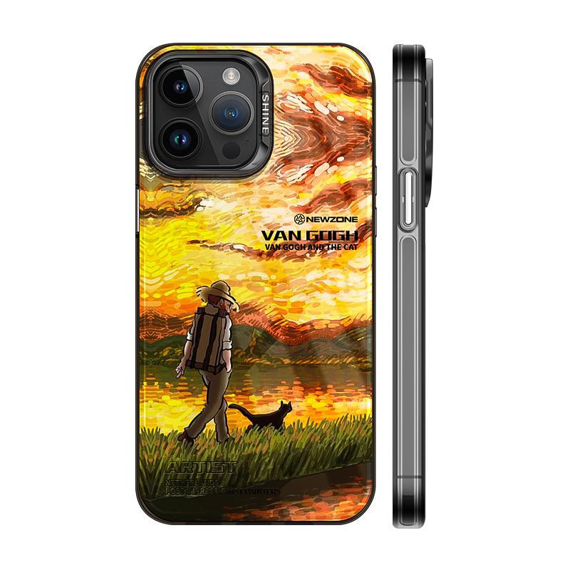 Original Van Gogh painting laser personalized anti-fall mobile phone case