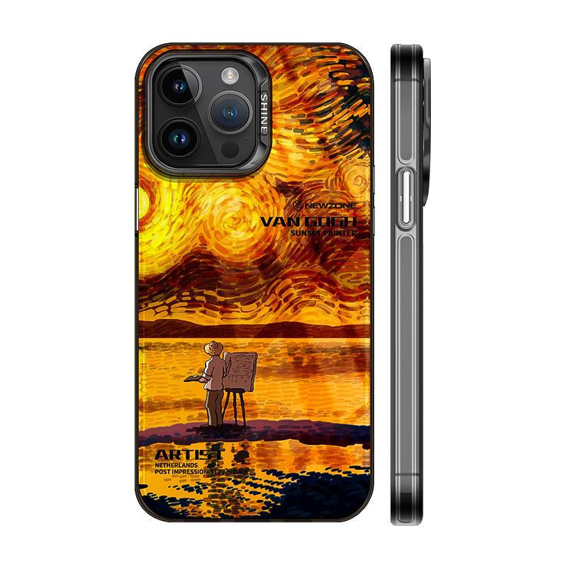 Original Van Gogh painting laser personalized anti-fall mobile phone case