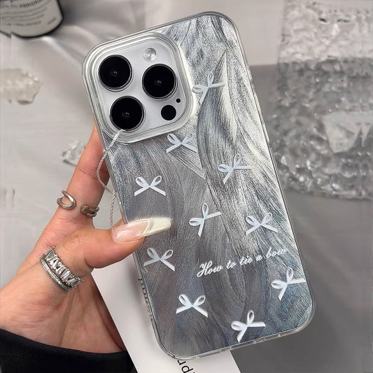 Advanced Sfumato Butterfly Feather Gauze Laser Phone Case