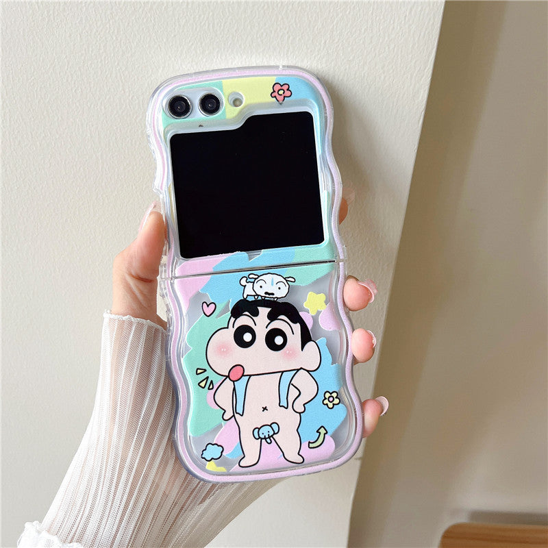 Cute cartoon Shin-chan stand phone case