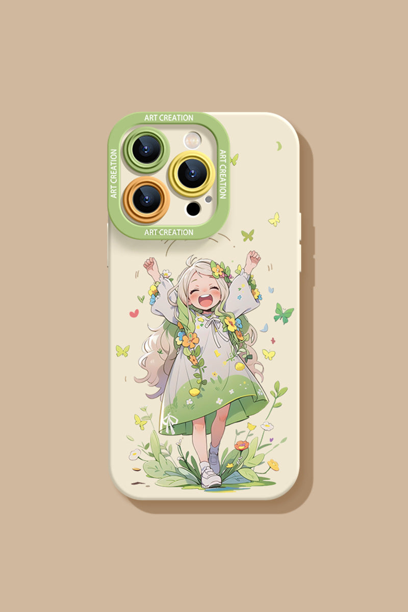 New style little girl silicone high-grade mobile phone case