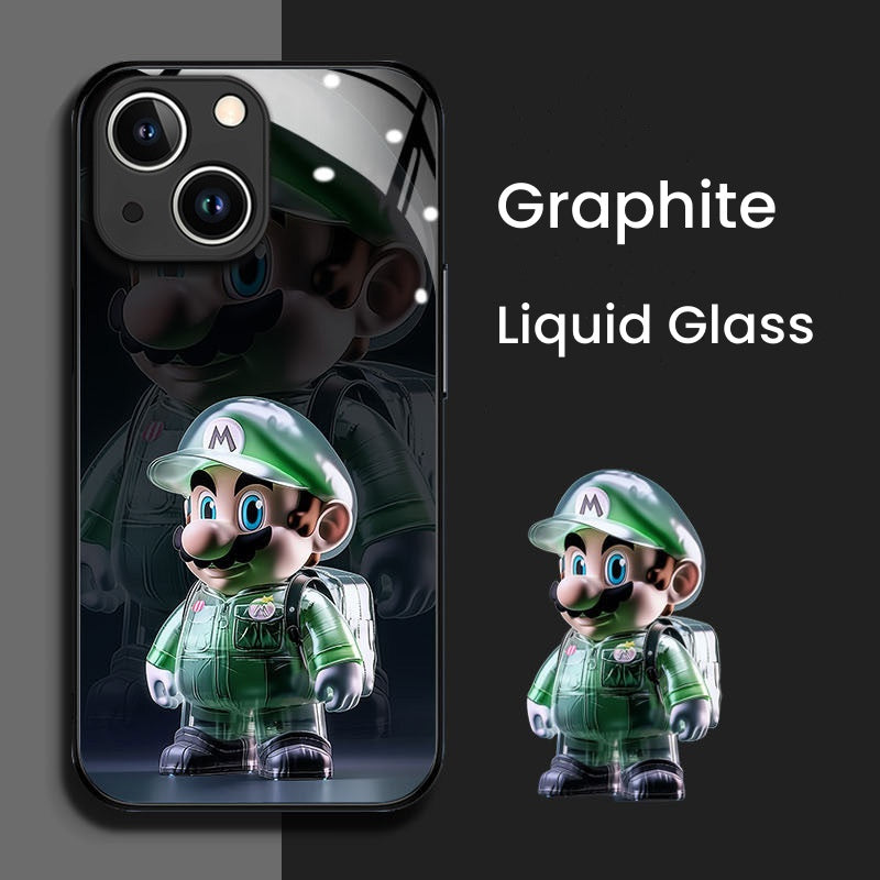 New cartoon Mario glass phone case