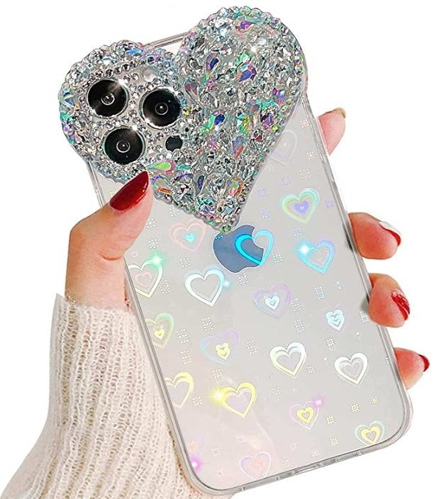 Heart Gem Silicone Diamond Phone Case