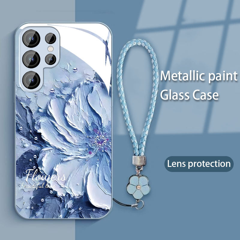 Samsung Oil Painting Peony Bracelet Phone Case