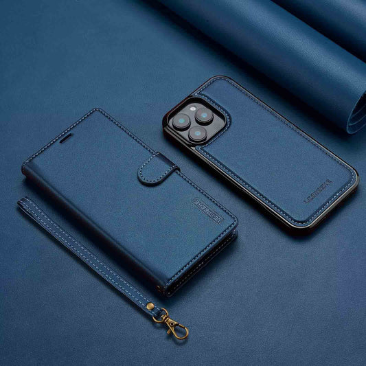 All-in-one leather flip phone case