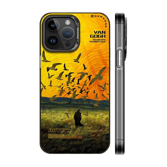 Original Van Gogh painting laser personalized anti-fall mobile phone case