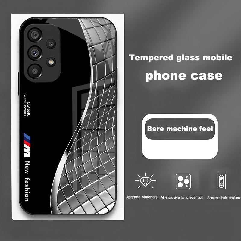 Grid BMW fashion glass advanced anti-fall suitable for Samsung